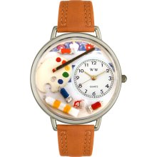 Whimsical Women's Artist Theme Tan Leather Watch