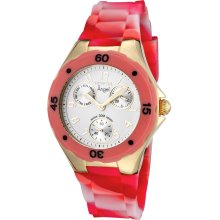 Women's Angel White Dial Multi-Pink Rubber