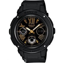 Women's Baby-G Plastic Resin Case and Bracelet Black Digital-Analog Di