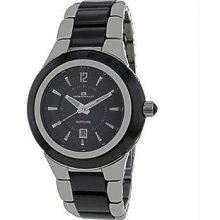 Women's Ceramic Case and Bracelet Black Tone Dial Date