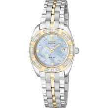 Womens Citizen Eco Drive Paladion Watch with Diamonds in Stainless Steel (EW1594-55D)