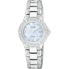 Womens Citizen Eco-Drive Normandie Watch with Swarovski Crystals in Stainless Steel (EW0950-58D)