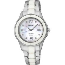 Women's Coutura Stainless Steel Case Ceramic Bezel and Bracelet