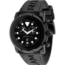 Women's Crazy Sexy Cool Chronograph Black Guilloche Dial Black Si ...