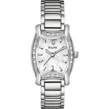 Women's Diamond Dress Patterned White Dial