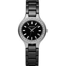 Women's dkny black ceramic crystal glitz watch ny4980