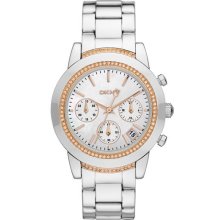 Women's dkny chronograph crystallized stainless steel watch ny8589