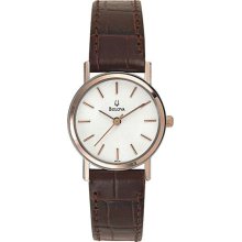 Women's Gold Tone Dress Stainless Steel White Dial Strap