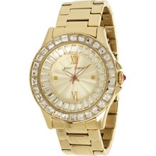 Women's Gold-Tone Stainless Steel Case Set in Crystal Watch
