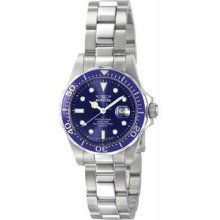 Women's Stainless Steel Case and Link Bracelet Pro Diver Blue Dial