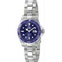 Women's Stainless Steel Case and Link Bracelet Pro Diver Blue Dial Dat