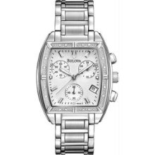 Women's Stainless Steel Case and Bracelet Diamond-Accented Bezel