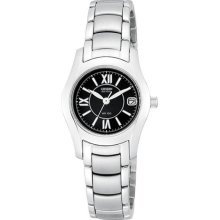 Women's Stainless Steel Eco-Drive 180 Black Dial