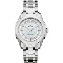 Women's Stainless Steel Precisionist Longwood Quartz Mother Of Pearl