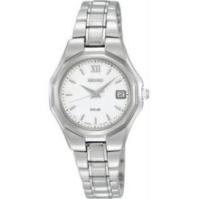 Women's Stainless Steel Solar White