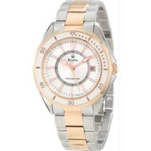 Women's Two Tone Stainless Steel Silver Dial