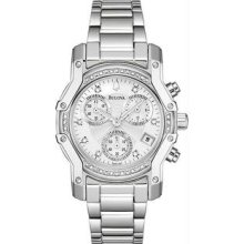 Women's Wintermoor Diamonds Silver Tone Wave Pattern Dial