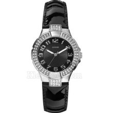Wristwatch Ladies With Black Crystals Guess Mod. W95137l2