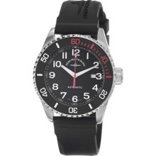 Zeno Mens Divers Black Dial Black Rubber Strap Watch 6492-2824-a1-7