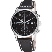 Zeno Men's 'Magellano' Black Strap Automatic Chronograph Watch