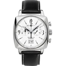 Zeppelin Men's Chronograph Watch 77841 With Cushion Shaped Steel Case