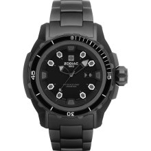 Zodiac ZO8600 Watch ZMX6 Mens - Black Dial Stainless Steel Case Quartz Movement