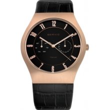11939-462 Bering Time Mens Black Multifunction Watch