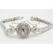 18k White Gold Van Cleef & Arpels Diamond Watch Estate