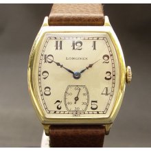 1930 Rare Longines 11.88 15j Large Dress Men Art Deco Swiss 14k Gold Filled