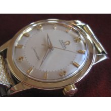 1954 Vintage OMEGA SEAMASTER Mens Swiss Watch 14K Solid Yellow Gold