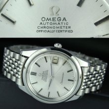 1968s Omega Seamaster Chronometer Automatic Quick Date Steel Men's Watch & Band