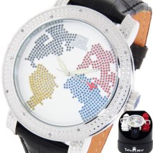 2013 Aqua Techno Master Super Techno Mens Genuine Real Diamond Watch $450
