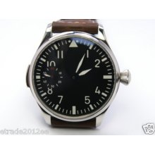 211 Parnis 44mm Classic Pilot 6497 Handwind Ss Watch