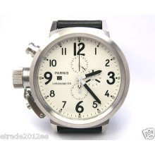 273 Parnis Flightdeck 50mm Lefty Quartz Chrono Watch