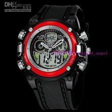5pcs Ohsen Luxury Sport Mens Analog Digital Stopwatch Diving Wrist W