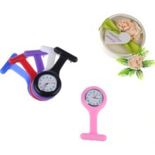 6 Color Special Gift Brooch Portable Design Nurse Type Silicone Watch Quart