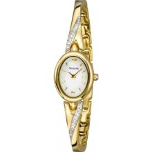 Accurist Lb1646w Ladies Gold Tone Watch Rrp Â£130