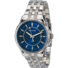 Accurist Men's Quartz Watch With Blue Dial Analogue Display And Stainless Steel Bracelet Mb940n