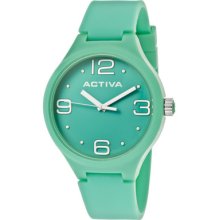 Activa Watches Women's Light Turquoise Dial Light Turquoise polyuretha