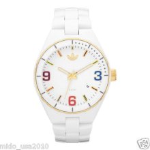 Adidas Unisex Cambridge Adh2693 White Plastic Quartz Watch With White Dial