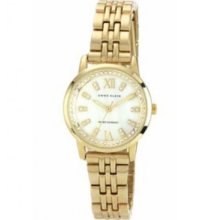 AK Anne Klein Women's AK-1090MPGB White Dial Gold Tone Bracelet Watch