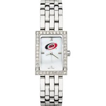Alluring Ladies Carolina Hurricanes Watch with Logo in Stainless Steel