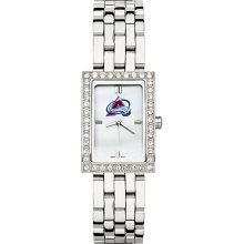 Alluring Ladies Colorado Avalanche Watch with Logo in Stainless Steel