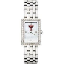 Alluring Ladies Texas Tech University Watch with Logo in Stainless Steel