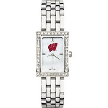 Alluring Ladies University Of Wisconsin Watch with Logo in Stainless Steel Alluring Ladies University Of Wisconsin Watch with Logo in Stainless Steel