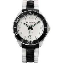 Android Men's 'Exotic' White/ Black Ceramic Bracelet Watch (White/Black)
