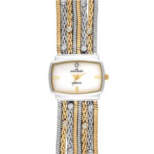 Anne Klein Single Diamond Two Tone Bracelet Watch Silver/ Gold