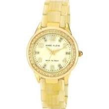 Anne Klein Women`s Swarovski Crystal Accented Horn Watch