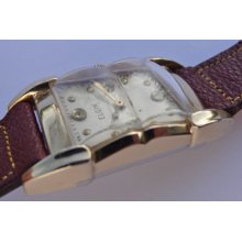 Antique Elgin Art Deco Period Wind Up Mechanical Diamond Jeweled Wrist Watch