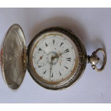 Antique Silver Pocket Watch Monopole ,for Ottoman Turkish Market C1880.key Wind